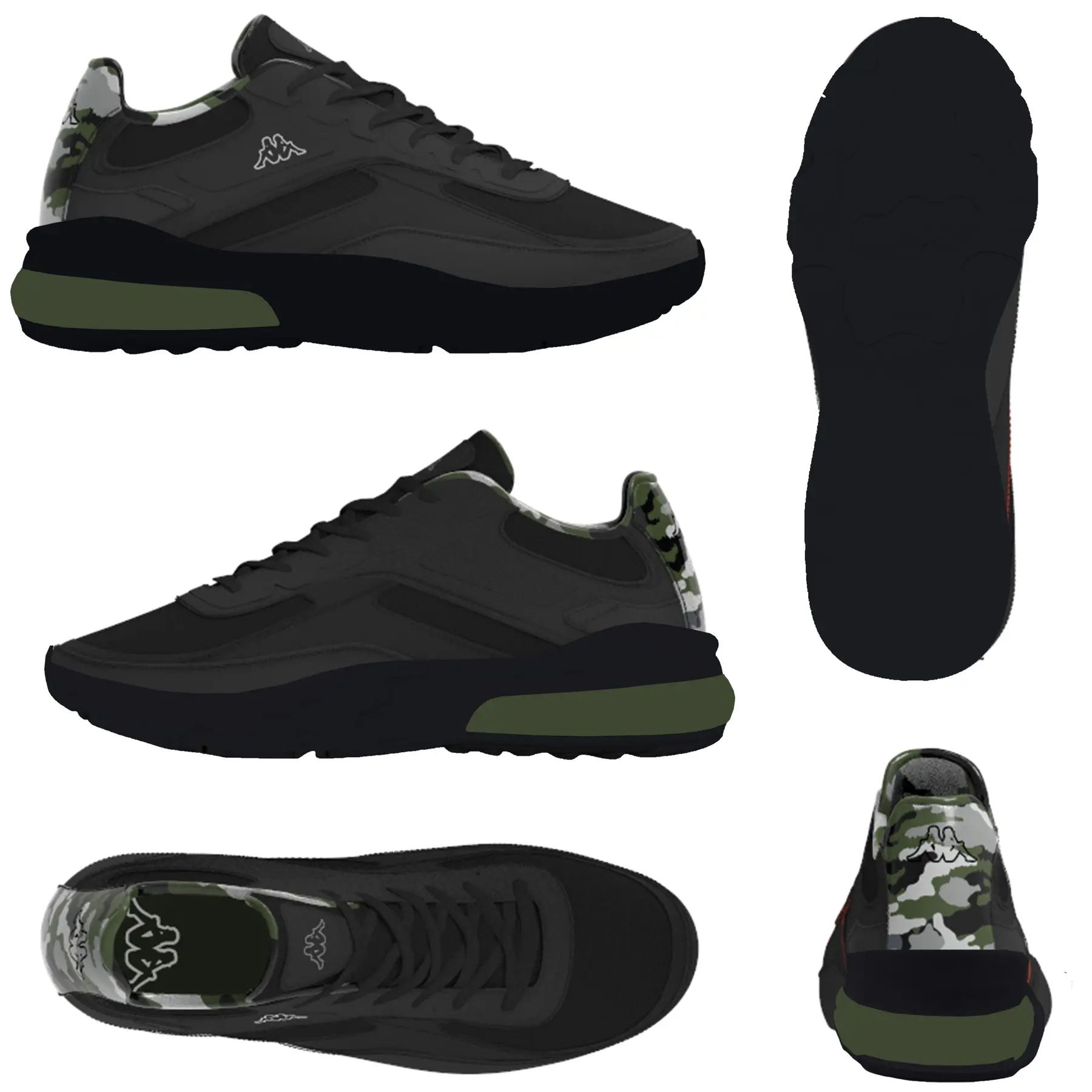 Sneakers per bambini Kappa Saigon camo