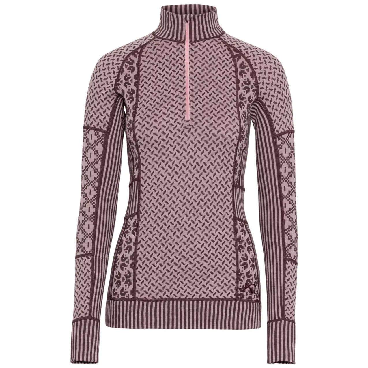 Dames ondershirt 1/2 rits lange mouwen Kari Traa Smekker