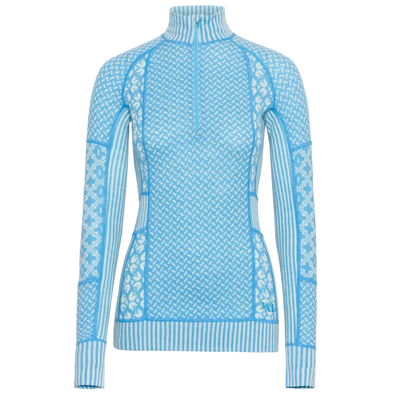 Dames ondershirt 1/2 rits lange mouwen Kari Traa Smekker