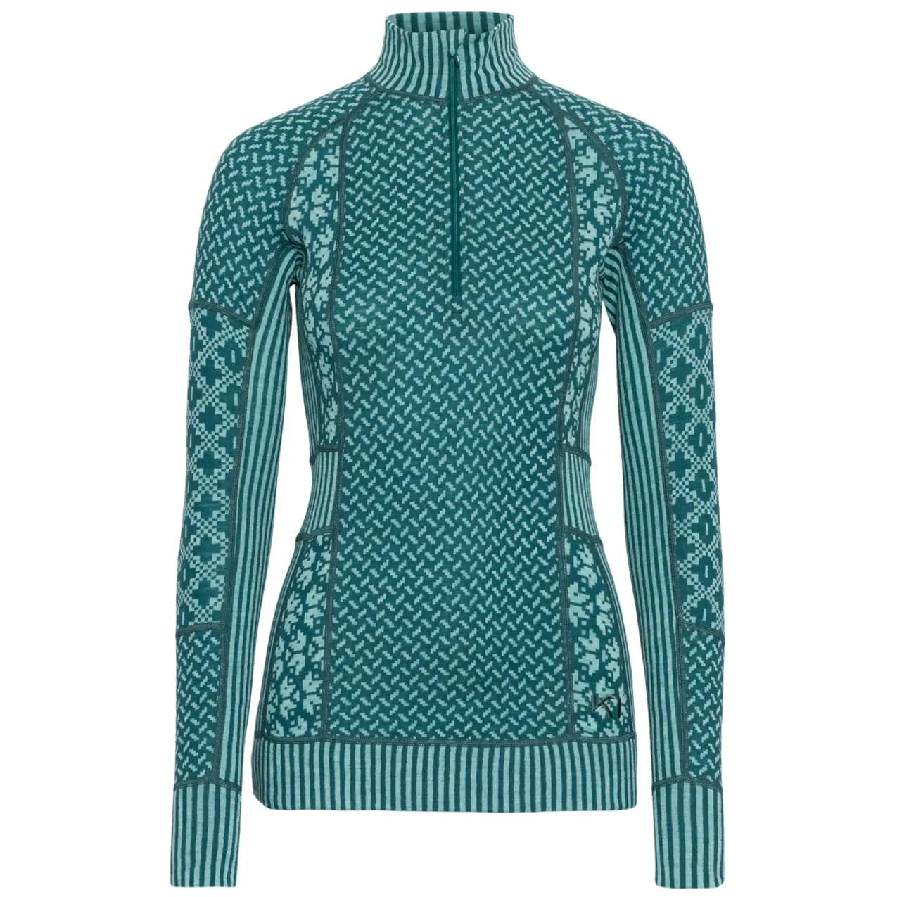 Dames ondershirt 1/2 rits lange mouwen Kari Traa Smekker