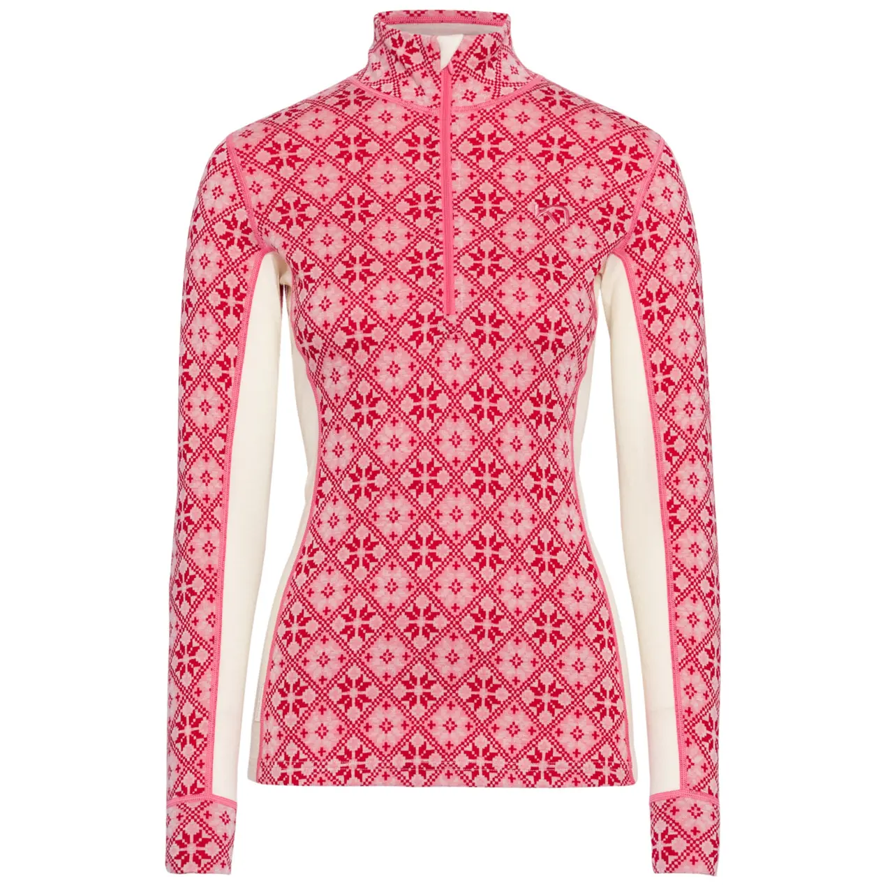 Dames ondershirt 1/2 rits lange mouwen Kari Traa Rose