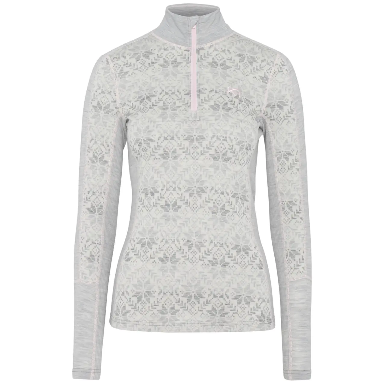 Langarm Shirt 1/2 Reißverschluss für Damen Kari Traa Anna