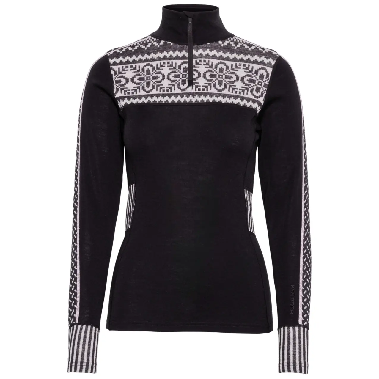 Dames ondershirt 1/2 rits lange mouwen Kari Traa Ines