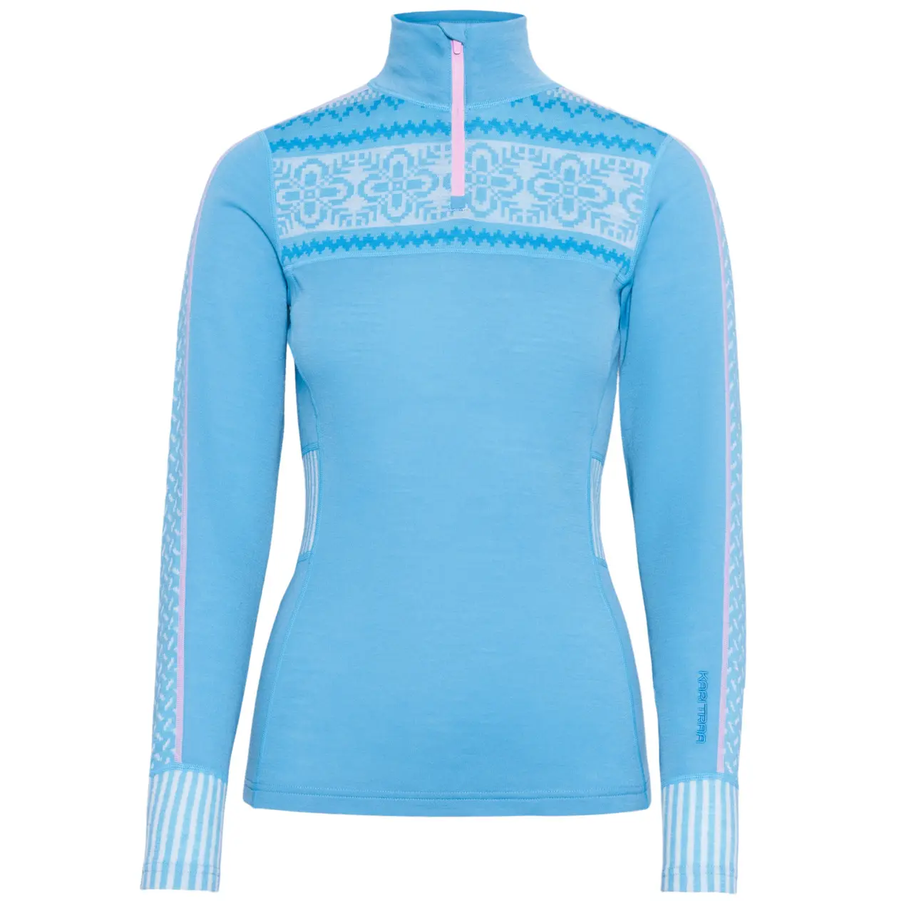 Dames ondershirt 1/2 rits lange mouwen Kari Traa Ines