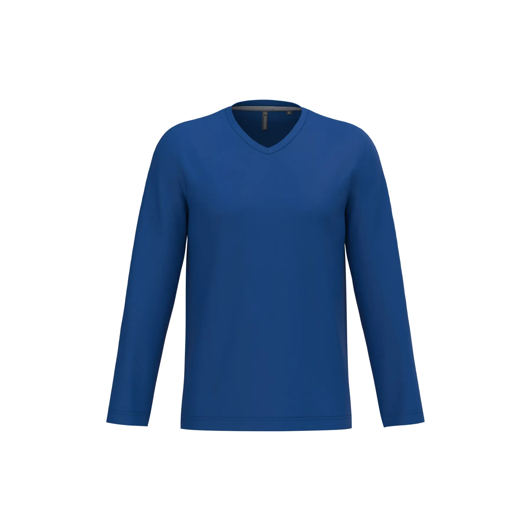 T-shirt a maniche lunghe con scollatura a V Kariban