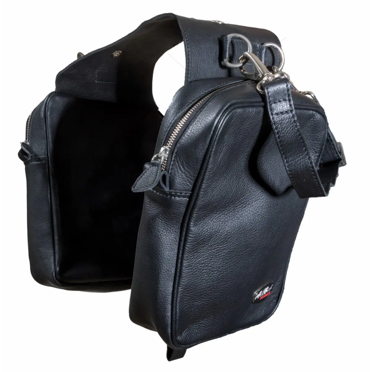 Leather horse saddle bag Karlslund