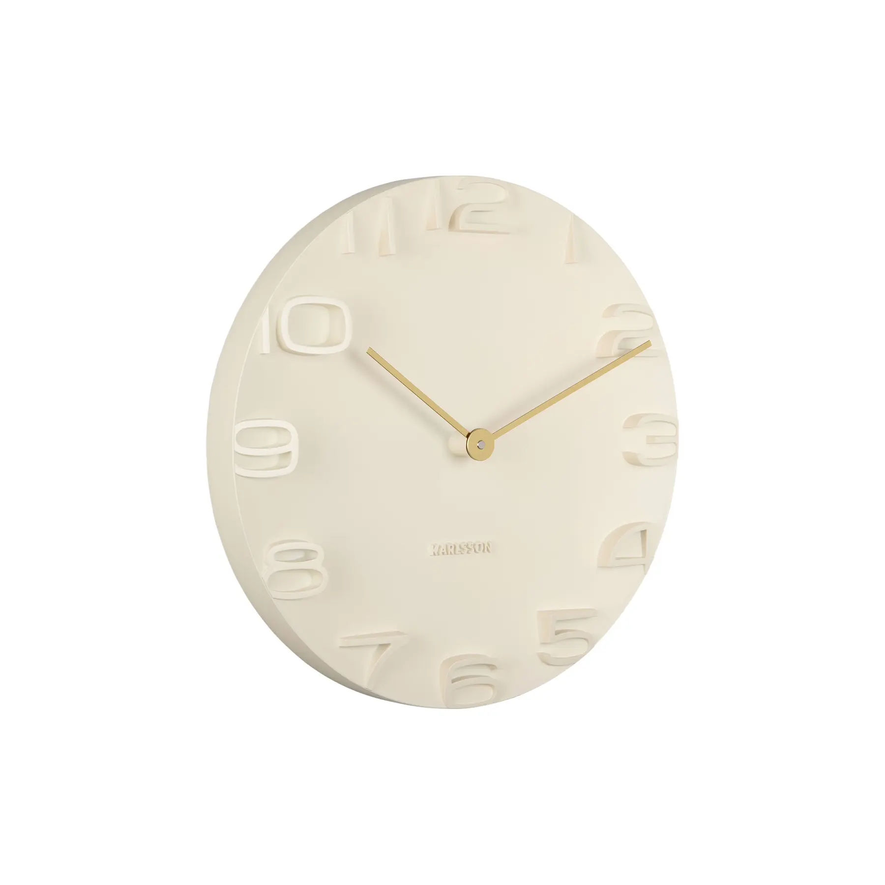 Karlsson Wandklok On The Edge - Gebroken wit - 42x42x5cm - Wandklok Scandinavisch