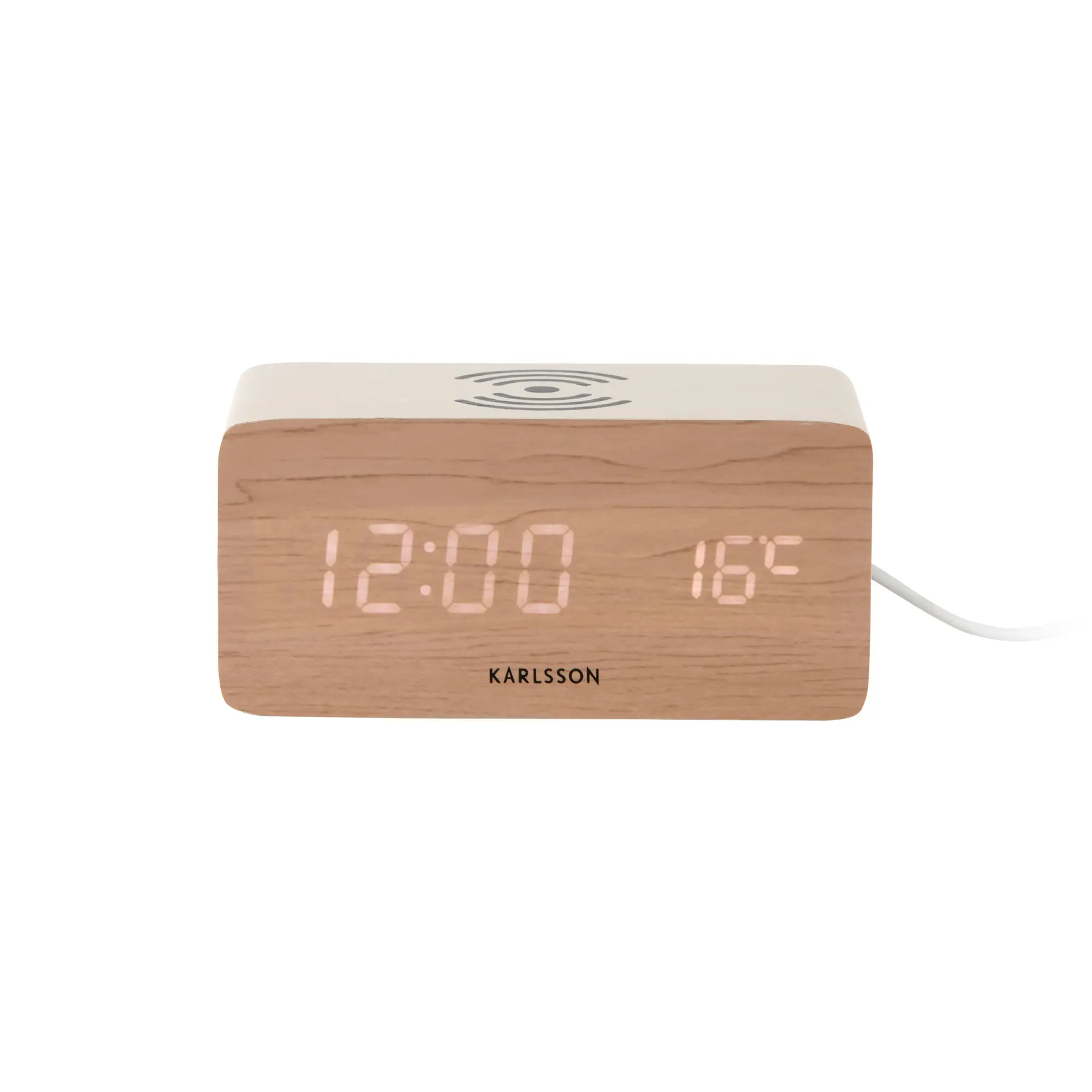 Uhr mit Handy-Ladegerät und LED-Beleuchtung Karlsson