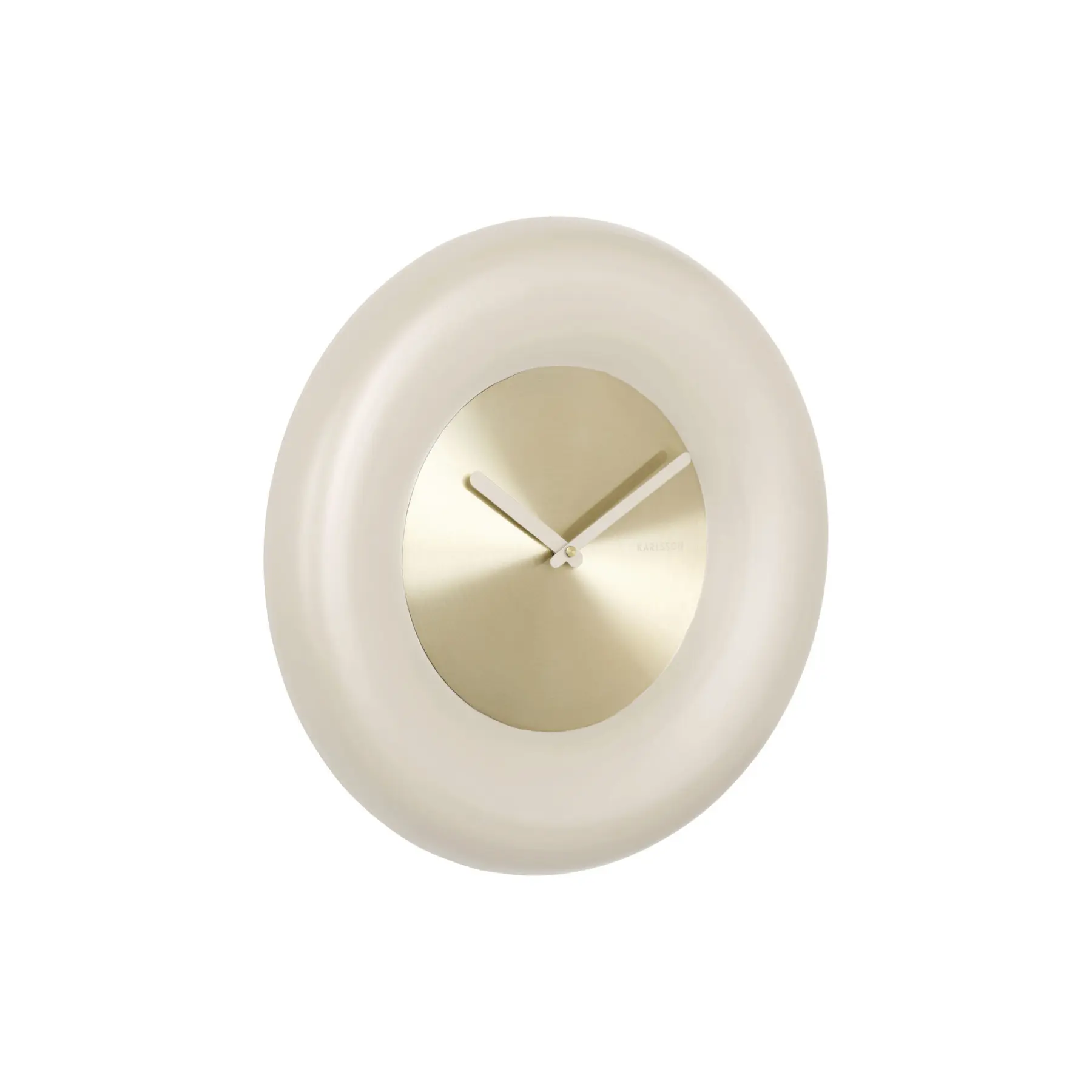 Karlsson Wandklok Cadiz Wheeler - Gebroken wit - 40x40x5.3cm - Wandklok Scandinavisch