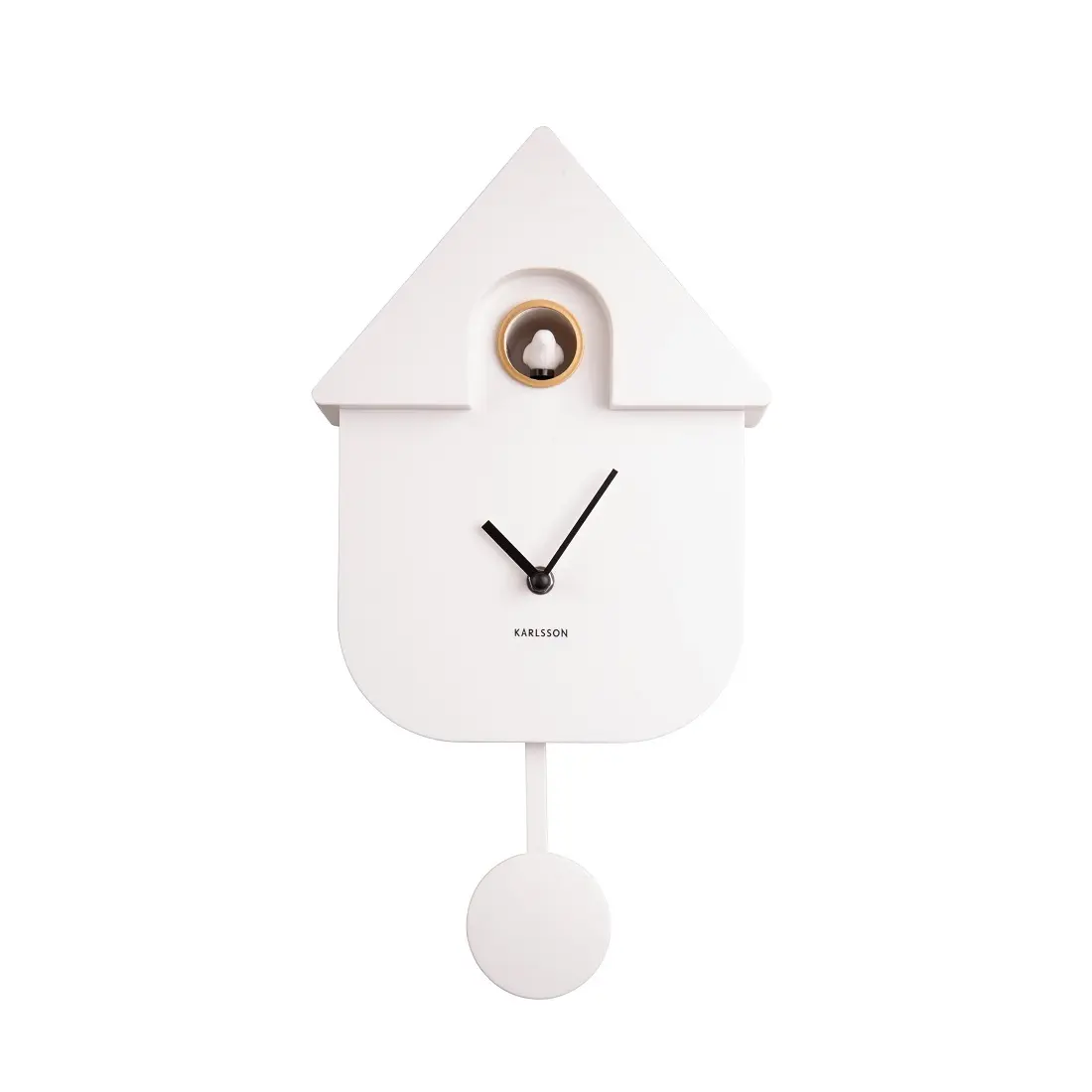 Karlsson Unisex Blanc Horloge Murale Modern Cuckoo Abs