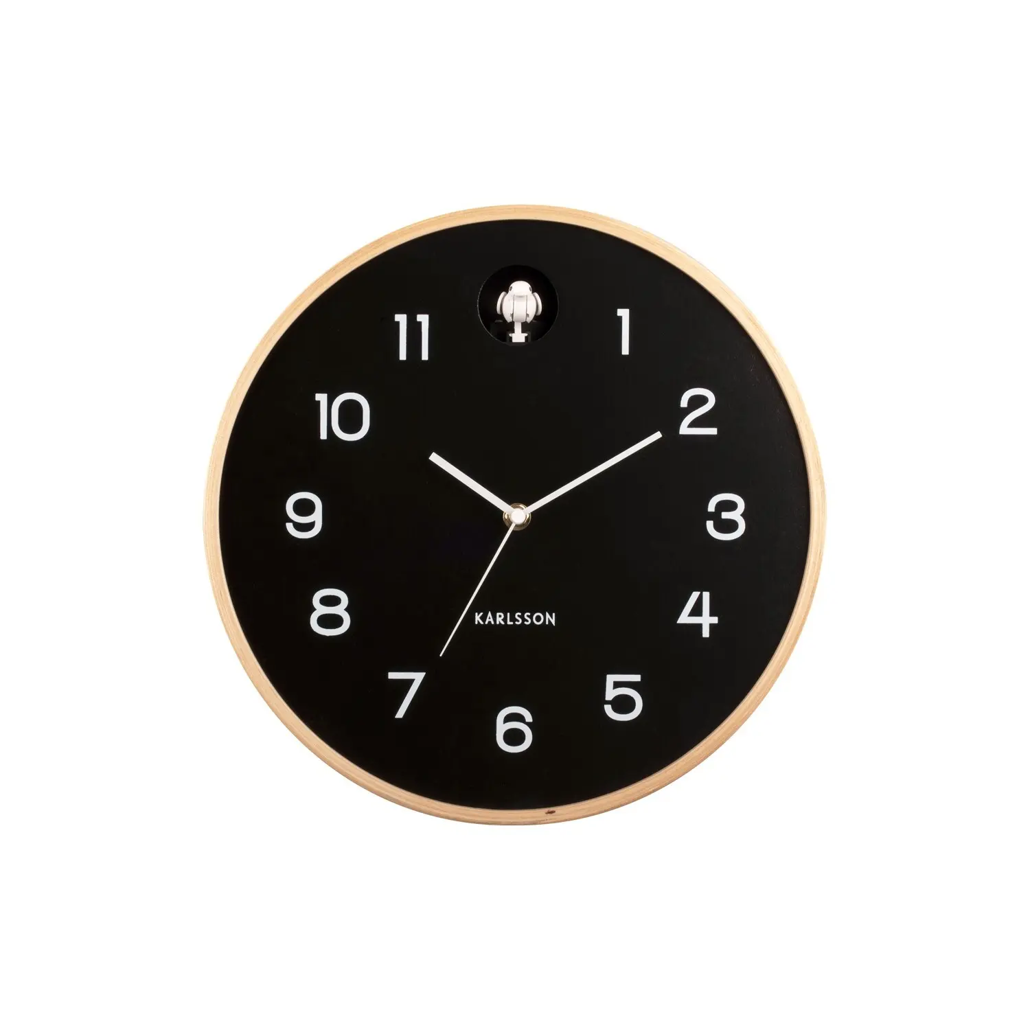 Horloge murale bois de bouleau Karlsson Natural Cuckoo