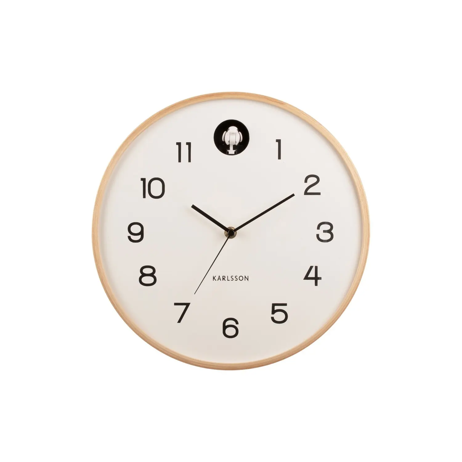 Wanduhr Birkenholz Karlsson Natural Cuckoo