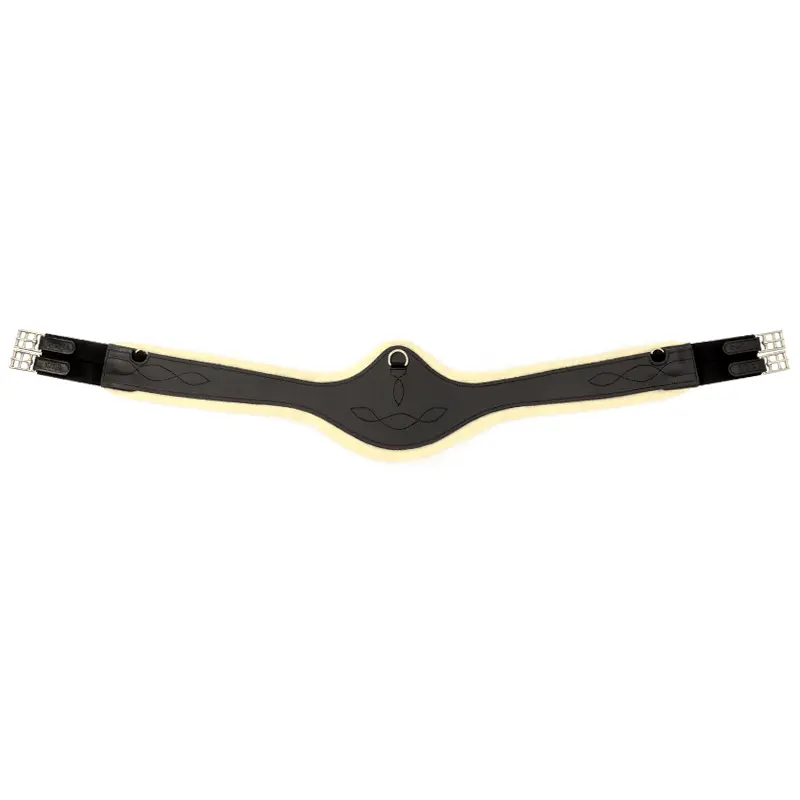 Leather horse strap with elastic faux fur Kavalkade Casper