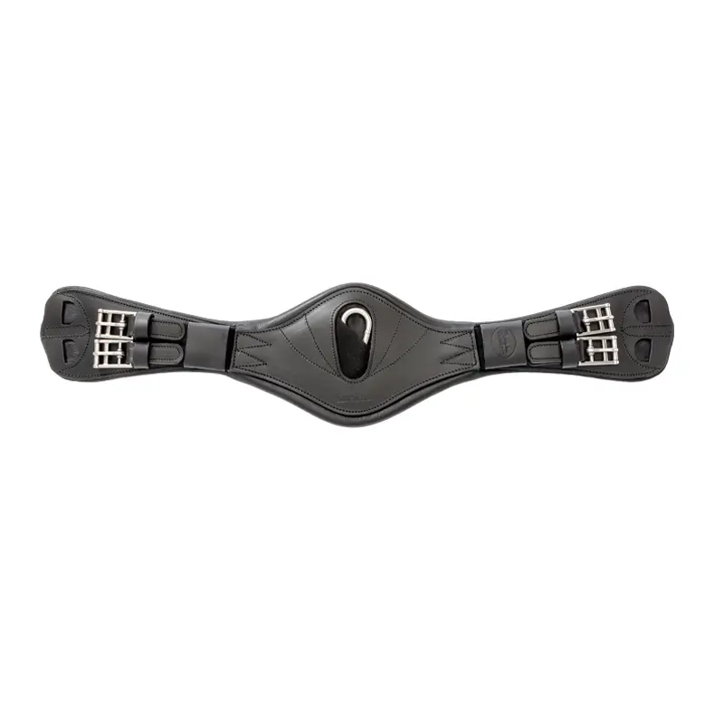 Short leather saddle strap with elastic Kavalkade Julius