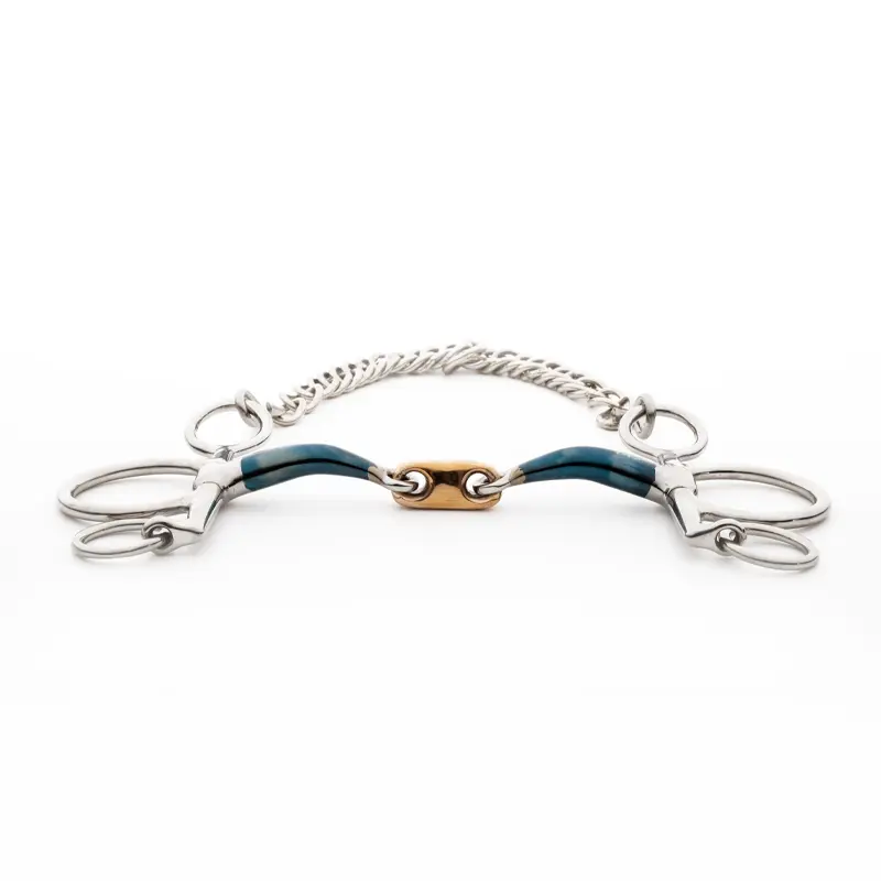 Double Pelham bit for horse Kavalkade Ergonomic