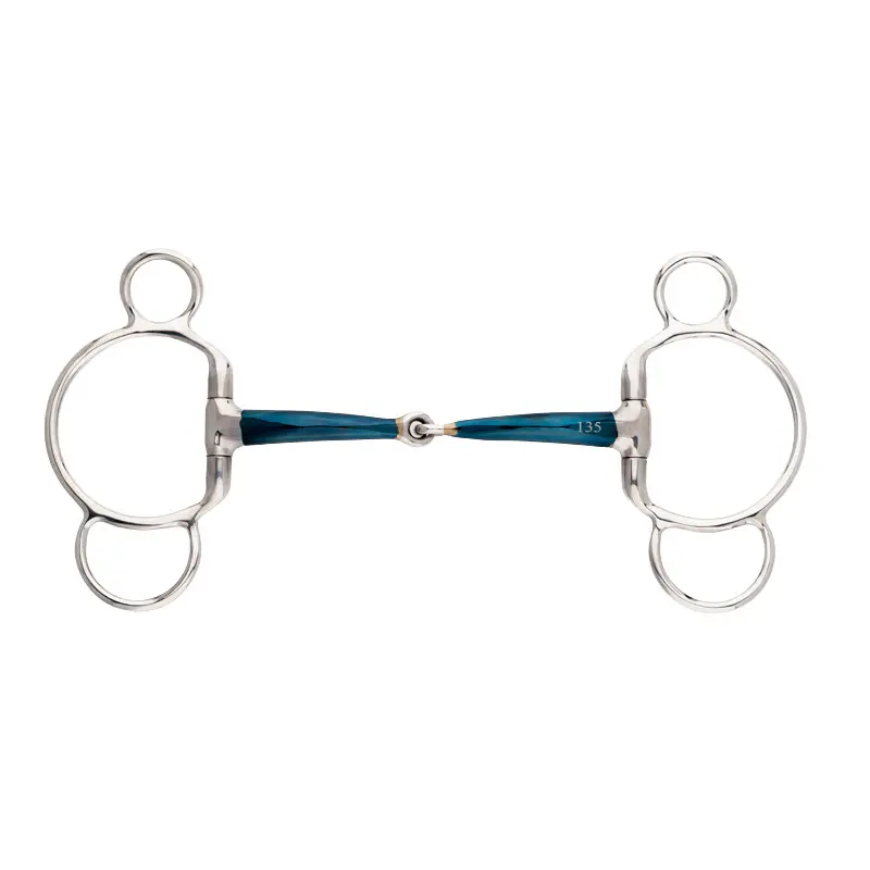 3 or 4-ring snaffle bit for horse with a single joint Kavalkade Ergonomic