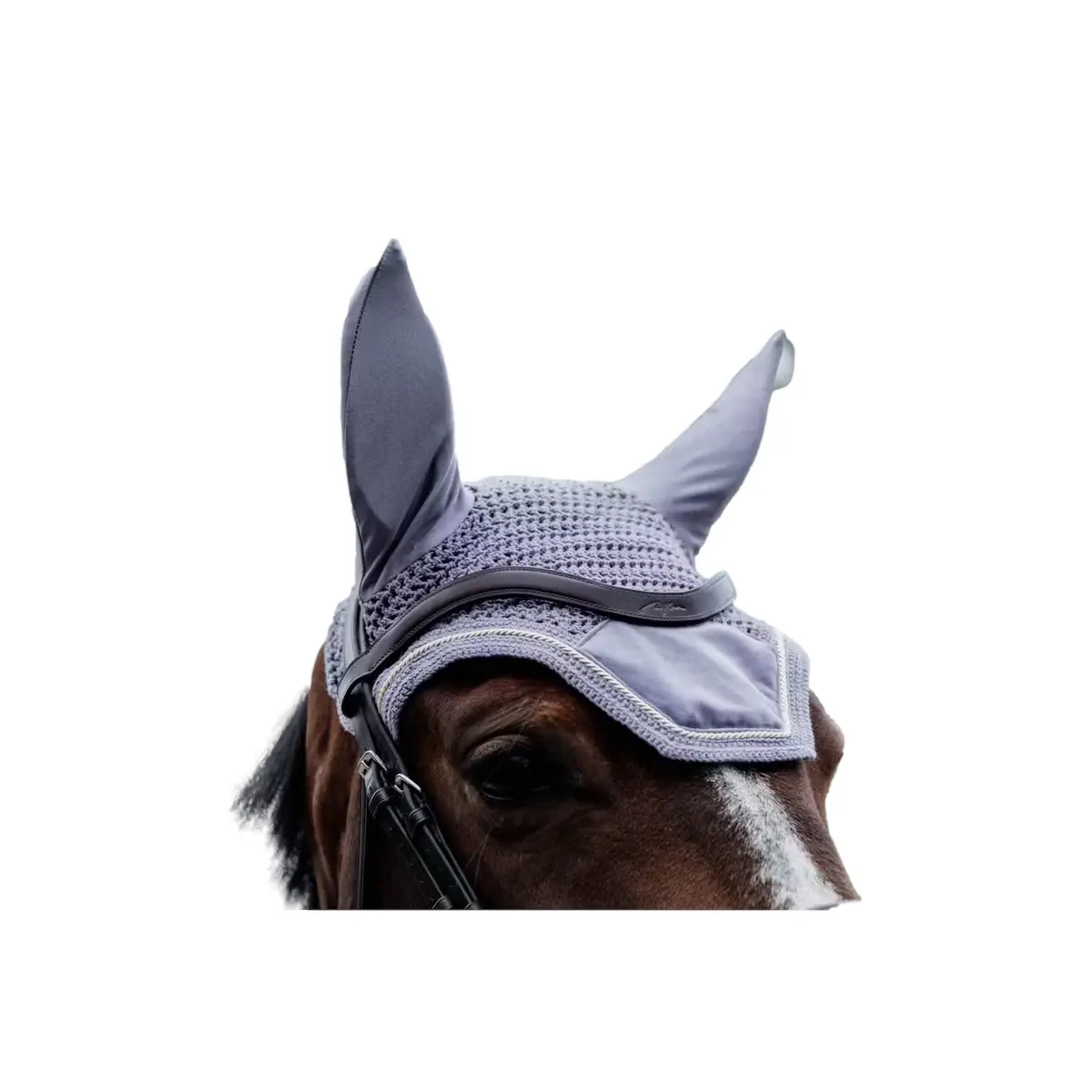 Noise-reducing short fly mask for horses Kentucky Horsewear Wellington