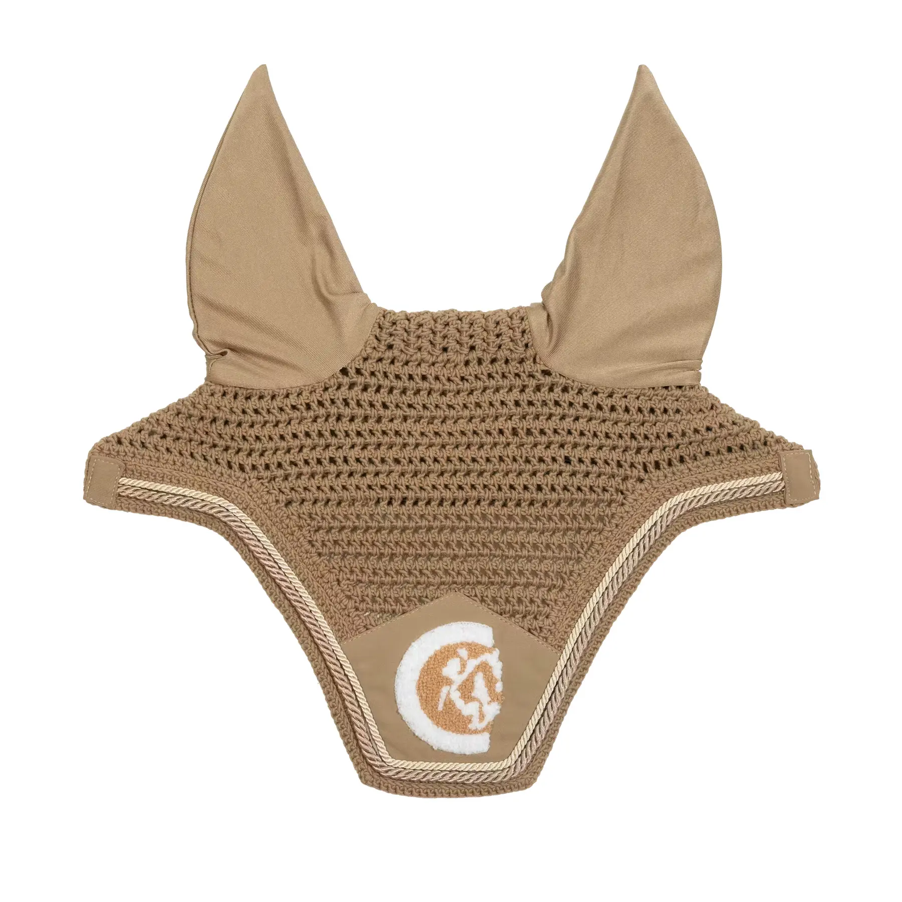 Fly mask Kentucky Horsewear Fly Veil Wellington Soundless 3d Logo Rope
