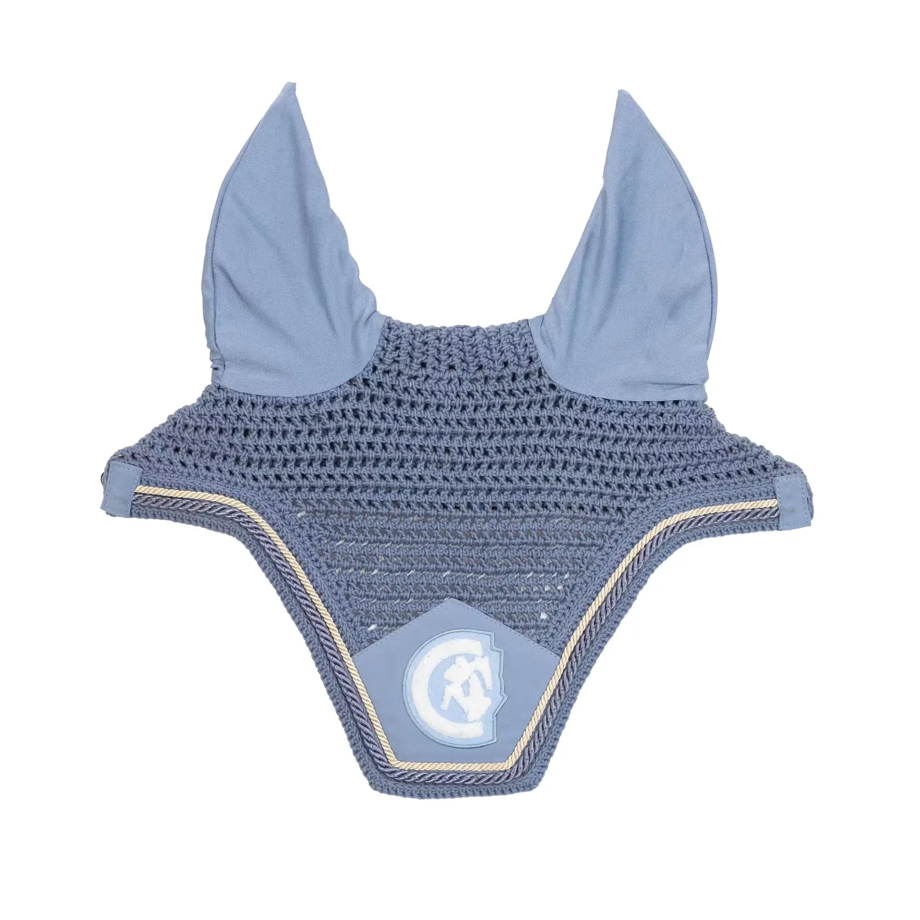 Fly mask Kentucky Horsewear Fly Veil Wellington Soundless 3d Logo Rope
