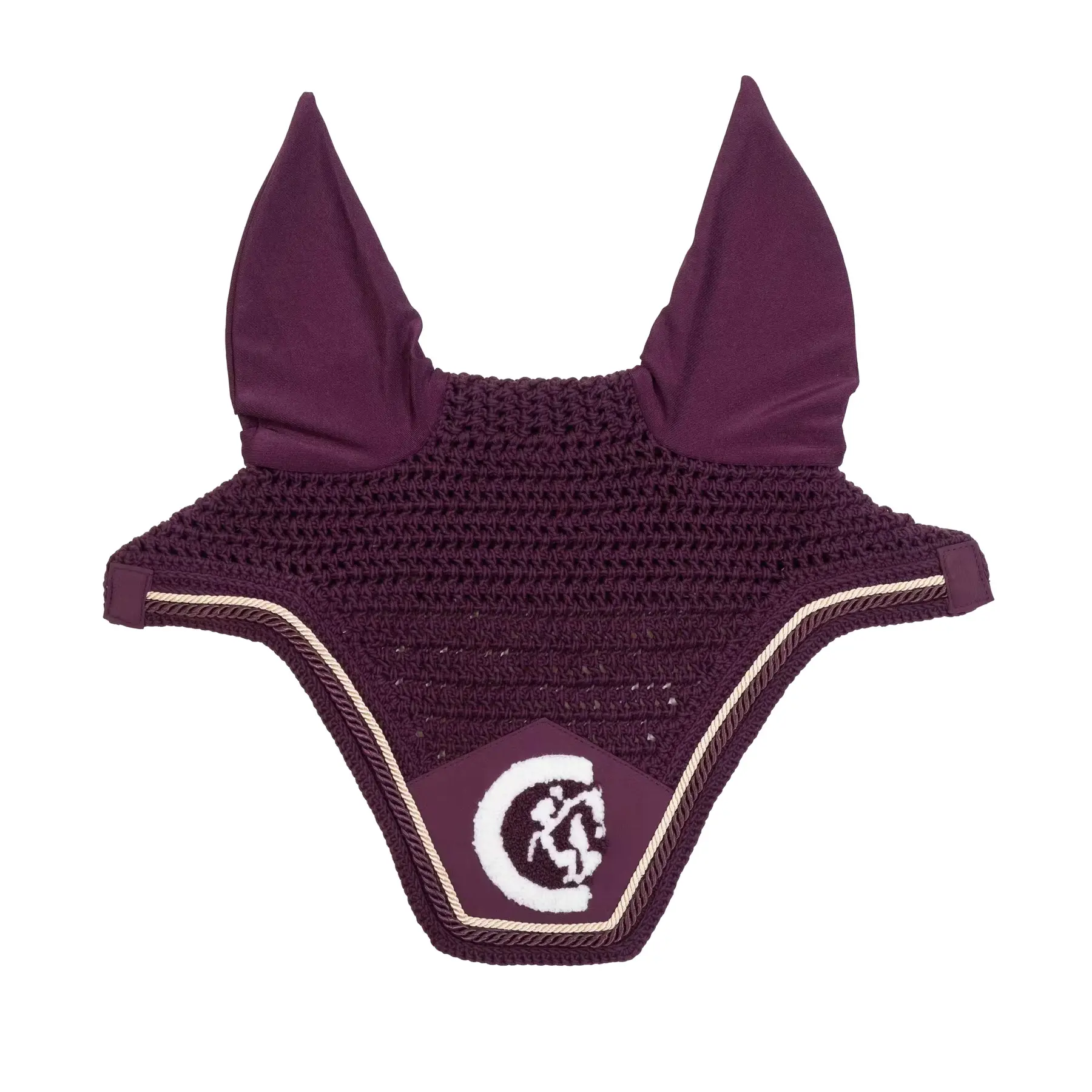 Fliegenhaube für Pferde Kentucky Horsewear Fly Veil Wellington Soundless 3d Logo Rope
