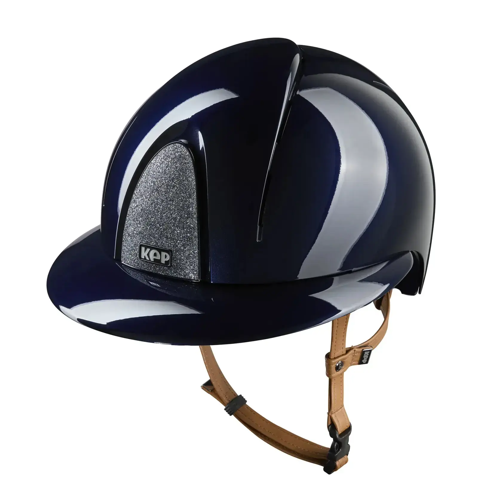 Reithelm mit Visiere Polo und Kinnriemen beige KEP Smart Nova Star Metal Polish