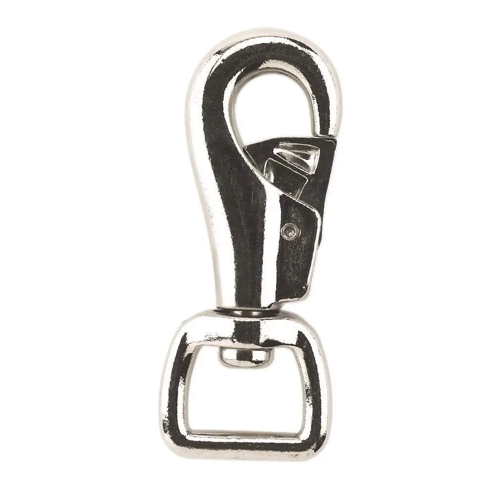 Zinc-plated carabiner with angled collar for strap Kerbl (x1)