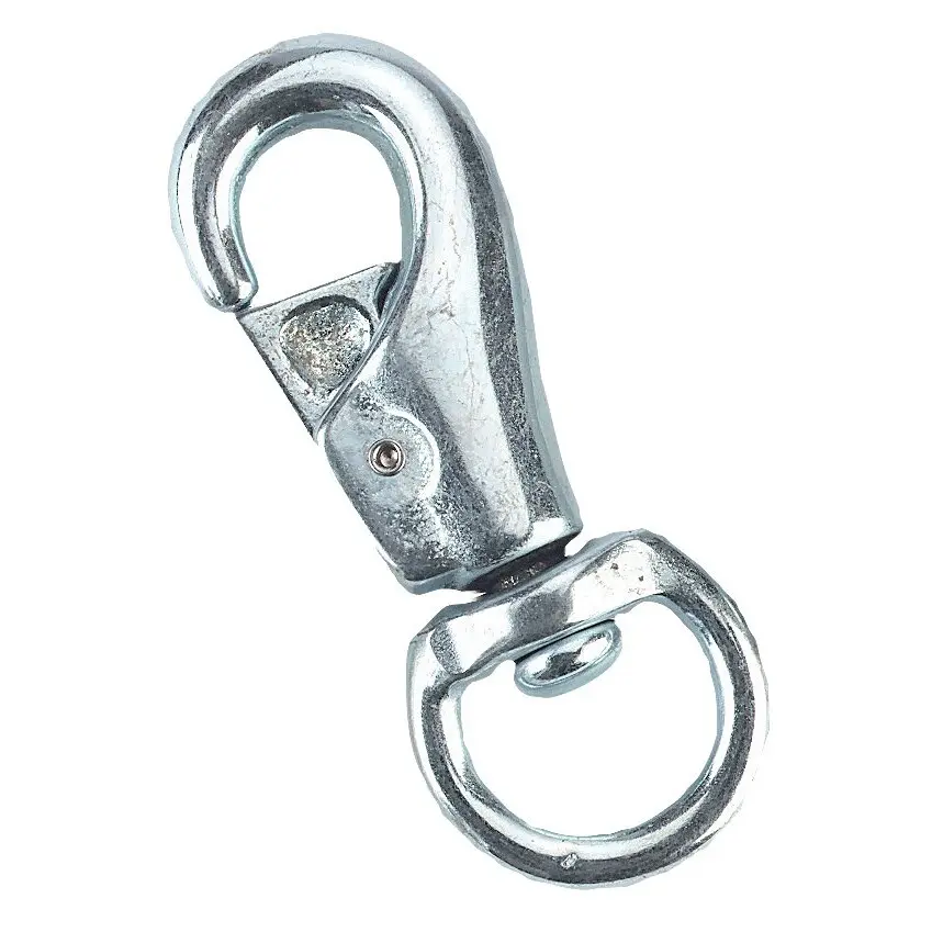 Zinc-plated carabiner with round ferrule for chain Kerbl (x1)