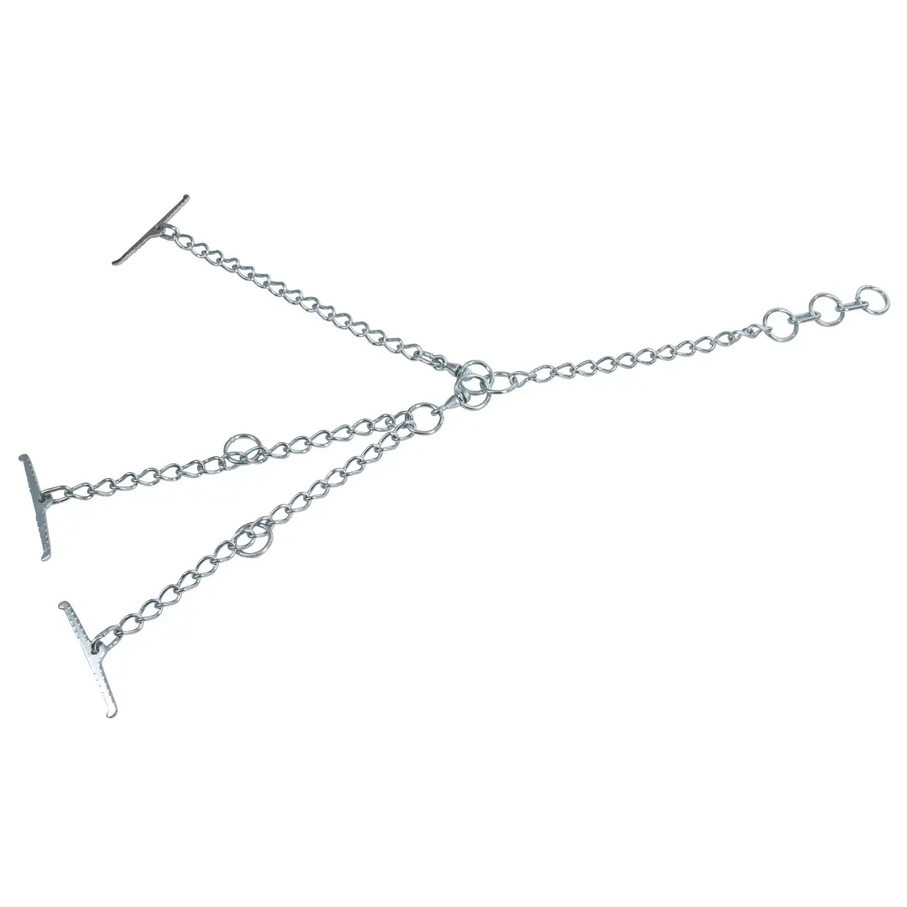Zinc plated double zip line chain with carabiner Kerbl