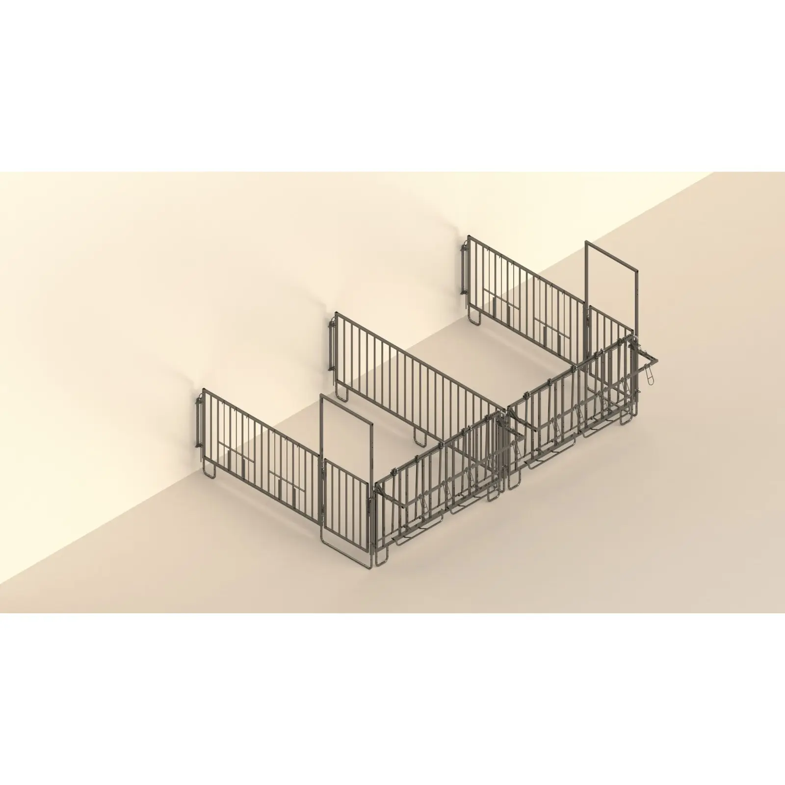 Double kit 2 groups 3 calves zinc-plated, complete Kerbl