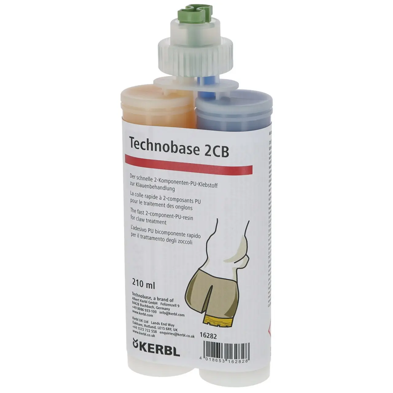 Kerbl Technobase 2CB cartridge 210 ml, formula 2018 16282