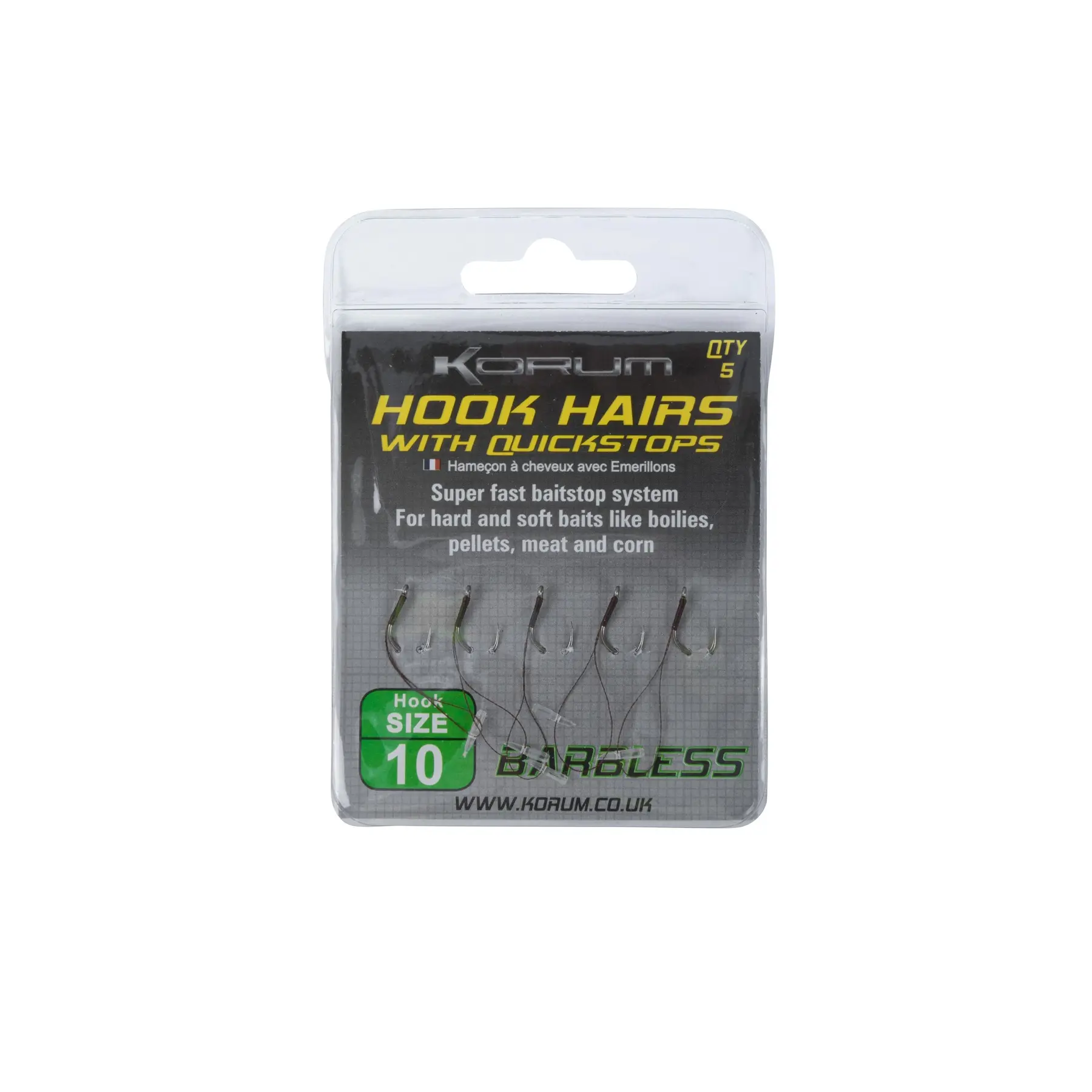 Gancio per capelli Korum avec Quickstops (x5)