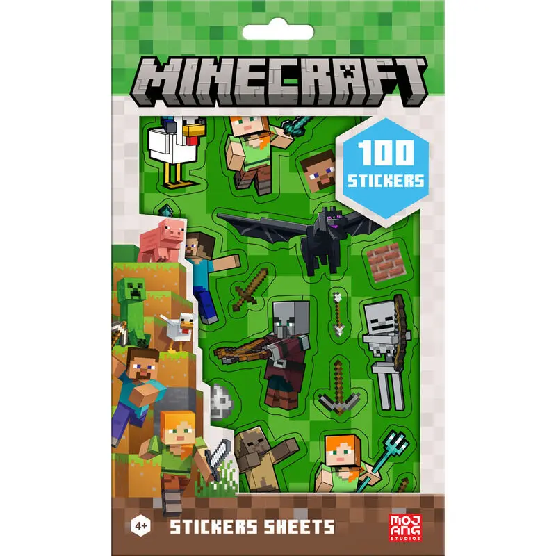 Kids Licensing Green Sticker Set Minecraft