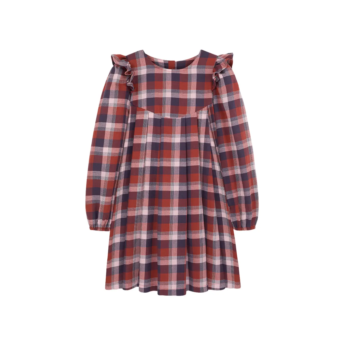 Robe in cotone per bambina Kids on the Moon Berry Ruffle