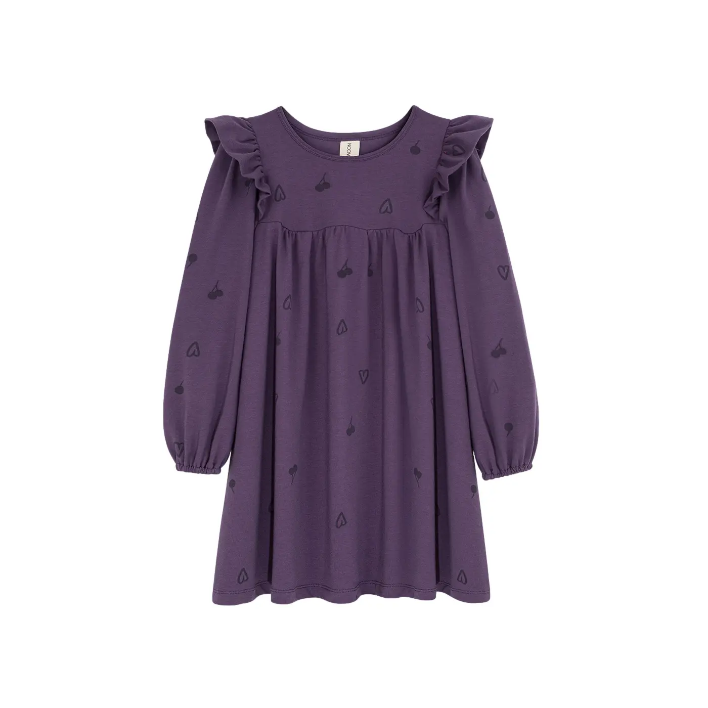 Vestito da bambina in cotone Kids on the Moon Berries And Hearts