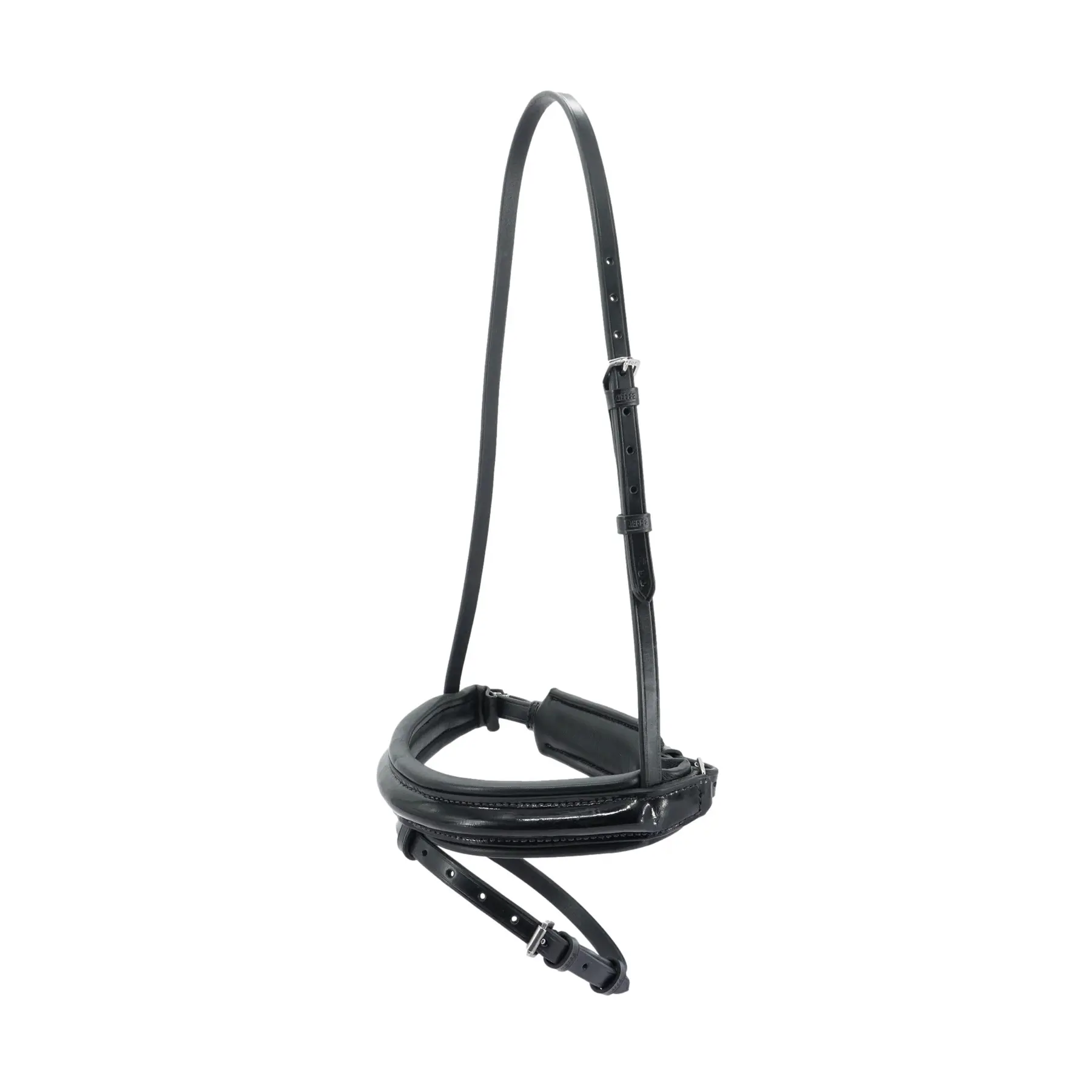 Combination horse noseband Kieffer com.y.profi with square chrome buckles