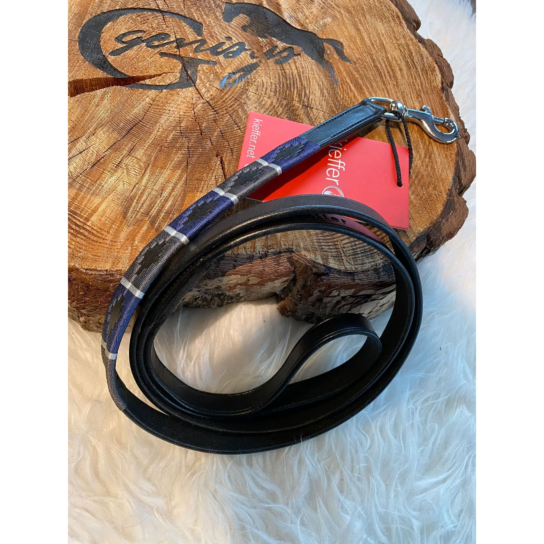 Dog leash Kieffer Buenos Aires with chrome fittings