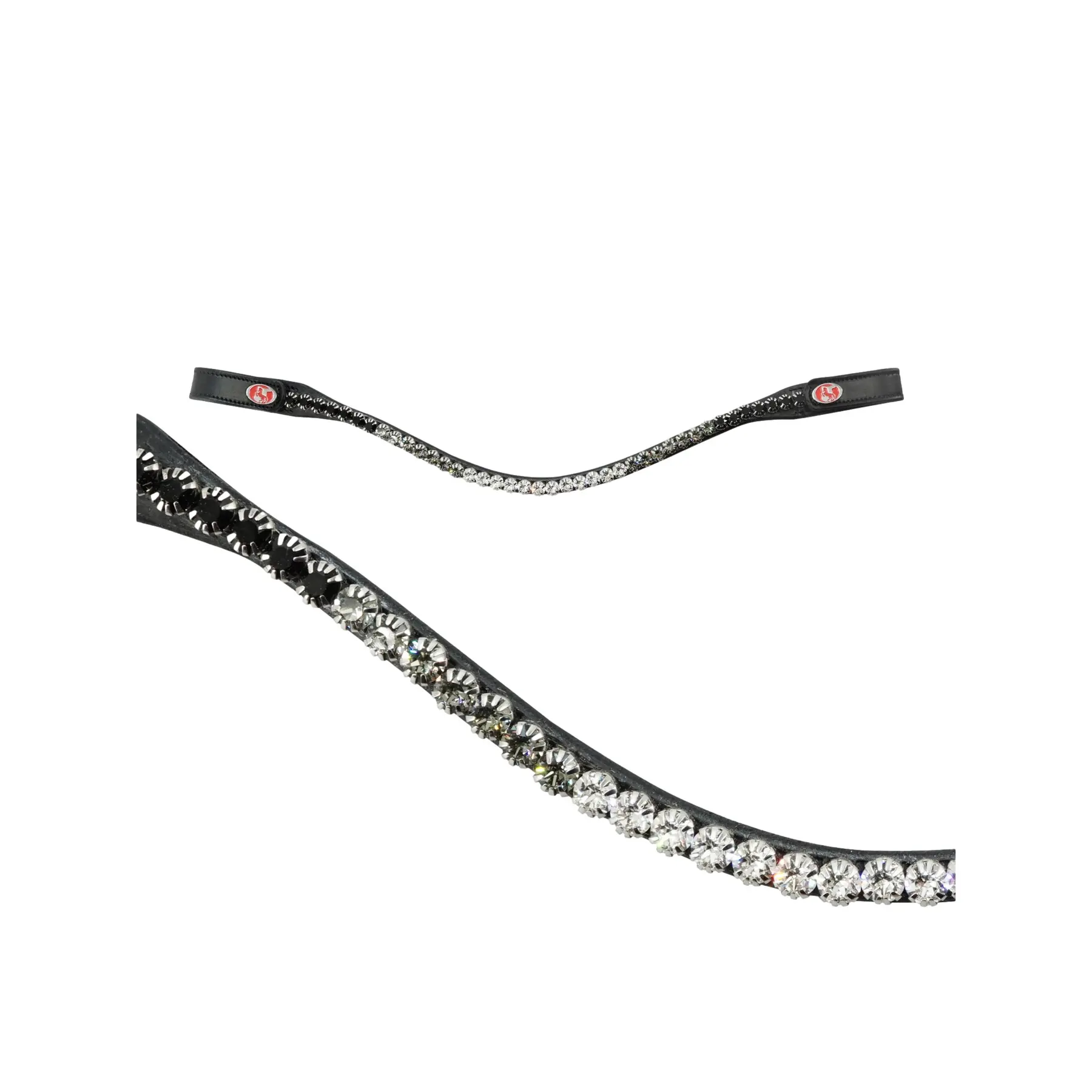 Bridal riding shadow chain diamond Kieffer Flexiloop Luxe curved browband lined