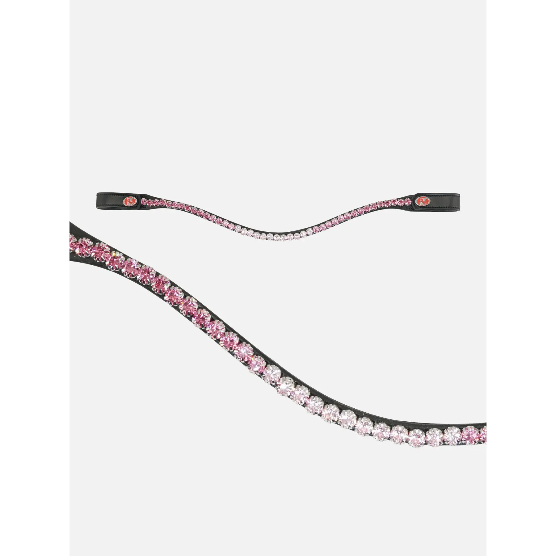 Crystal chain riding bridle Kieffer Flexiloop Luxe curved browband lined