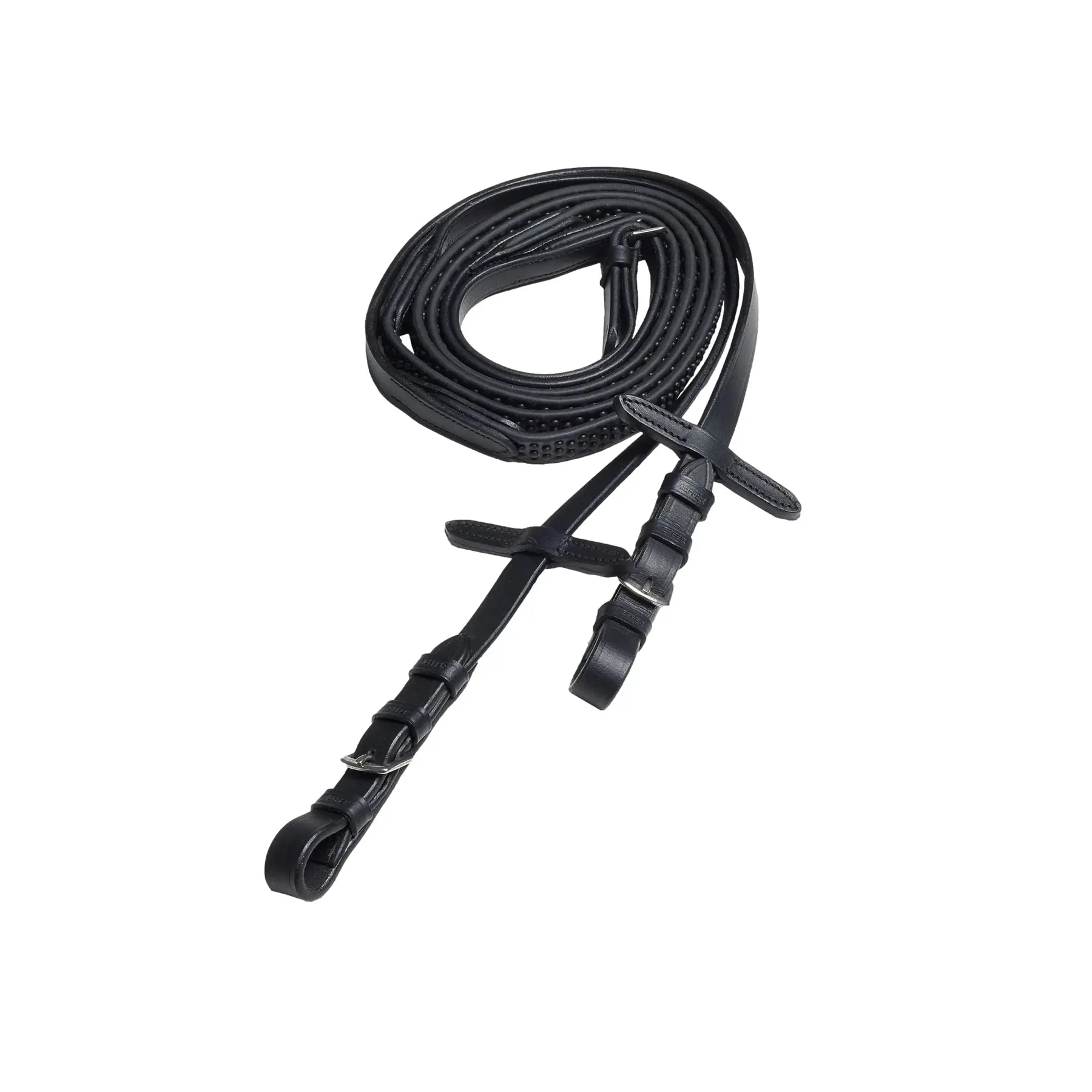 Biothane reins for horses Kieffer Mellow Grip with chrome buckles