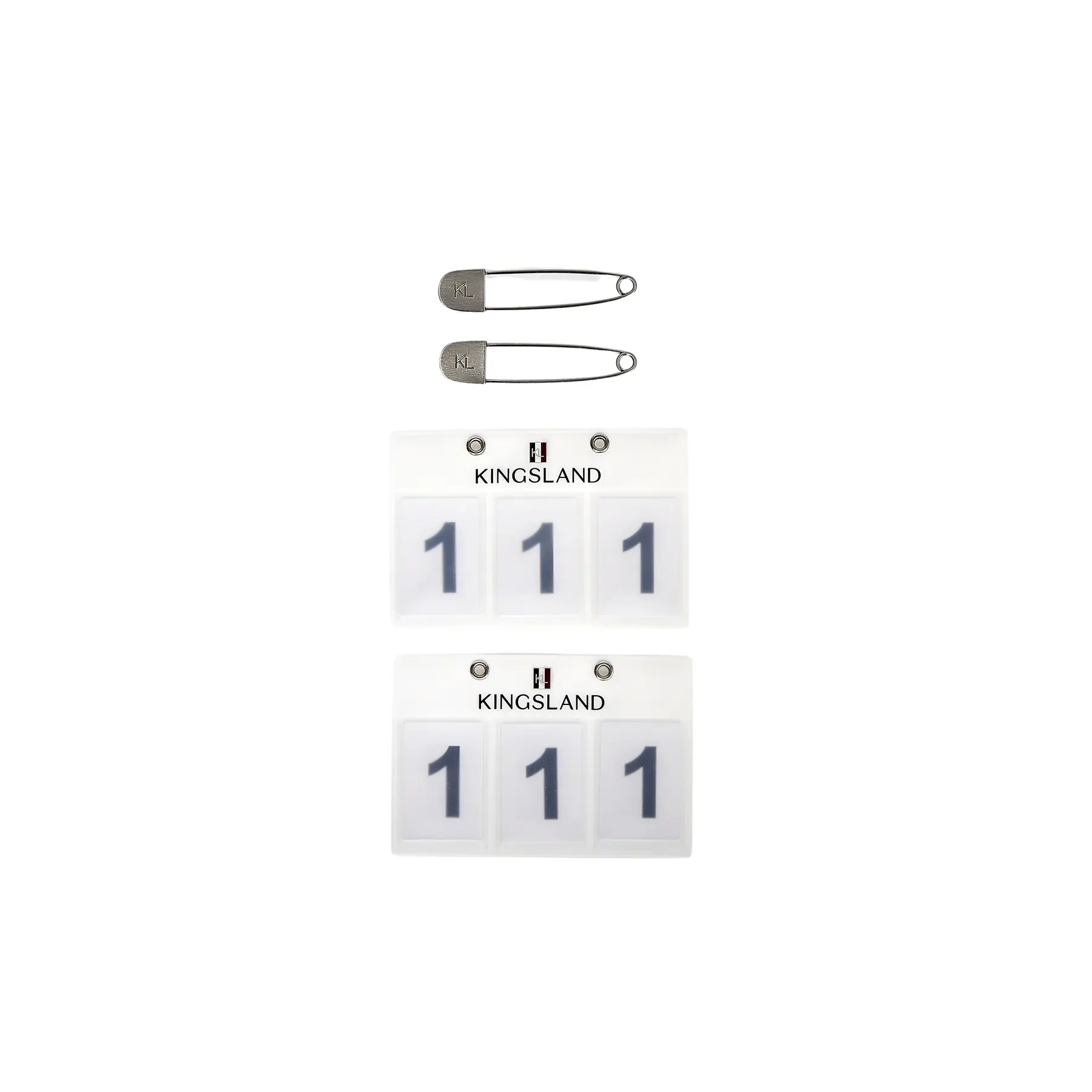 Kingsland Weiß Nummernhalter Reiten Classic (X2)