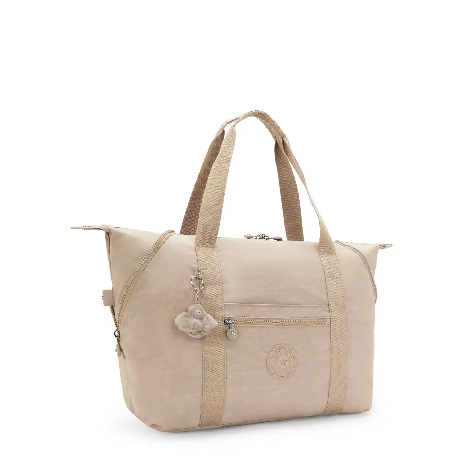 kipling reistas sporttas Eyes Wide Open Art M Travel Tote M Tan Beige Taupe