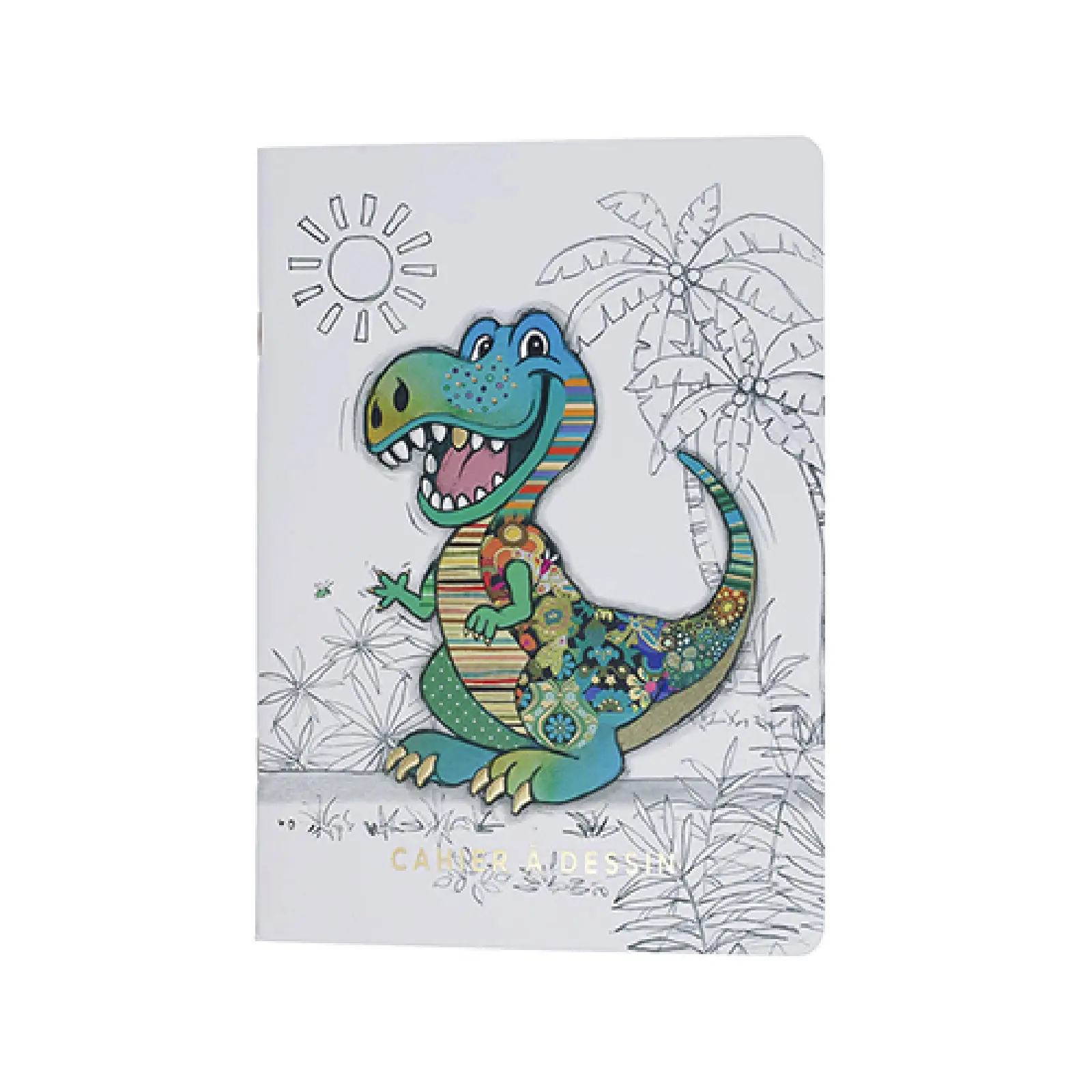 Blocco da disegno a5 Kiub Kook per bambinis Dino