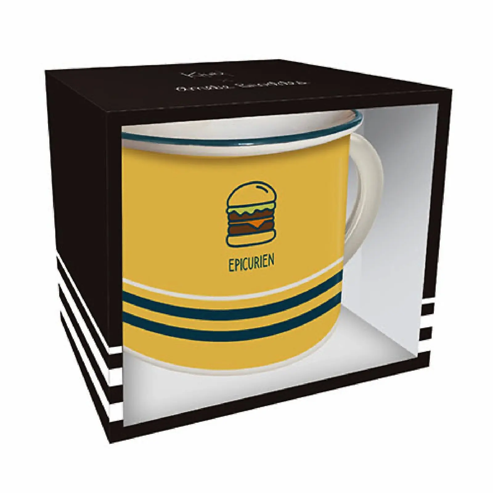 Mug timbale + boîte ouverte pour lui Epicurien Kiub