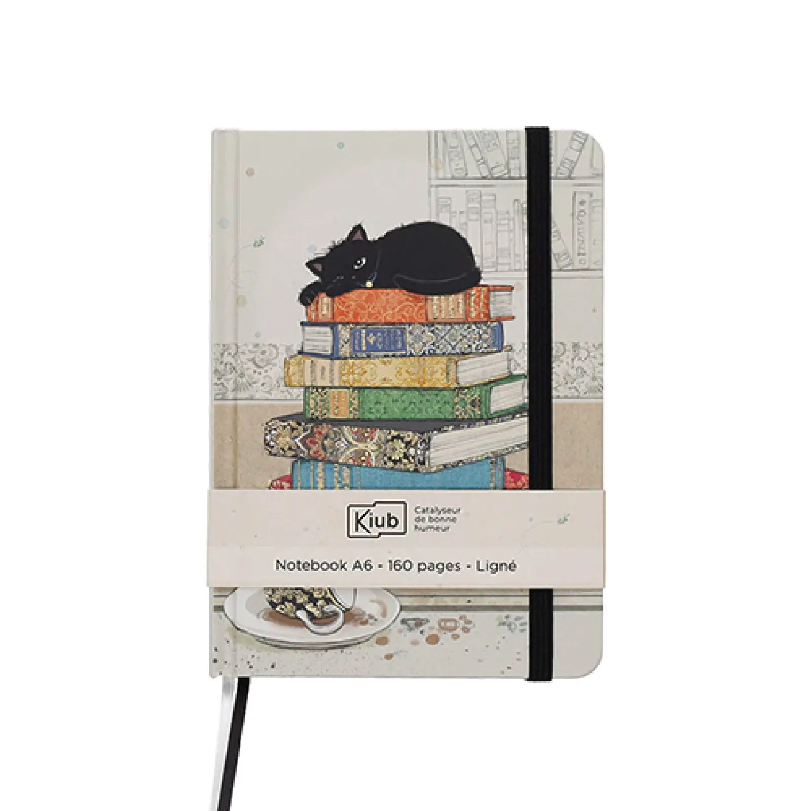 Blocco note a6 incollato sul retro e cucito Kiub Bug Art Chaton Livres