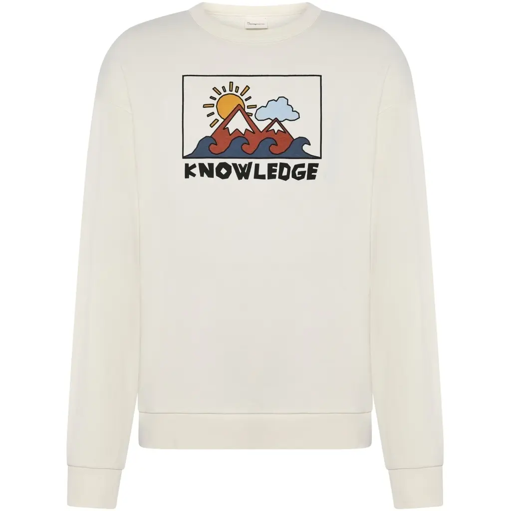 Rundhals Sweatshirt mit Druck KnowledgeCotton Apparel