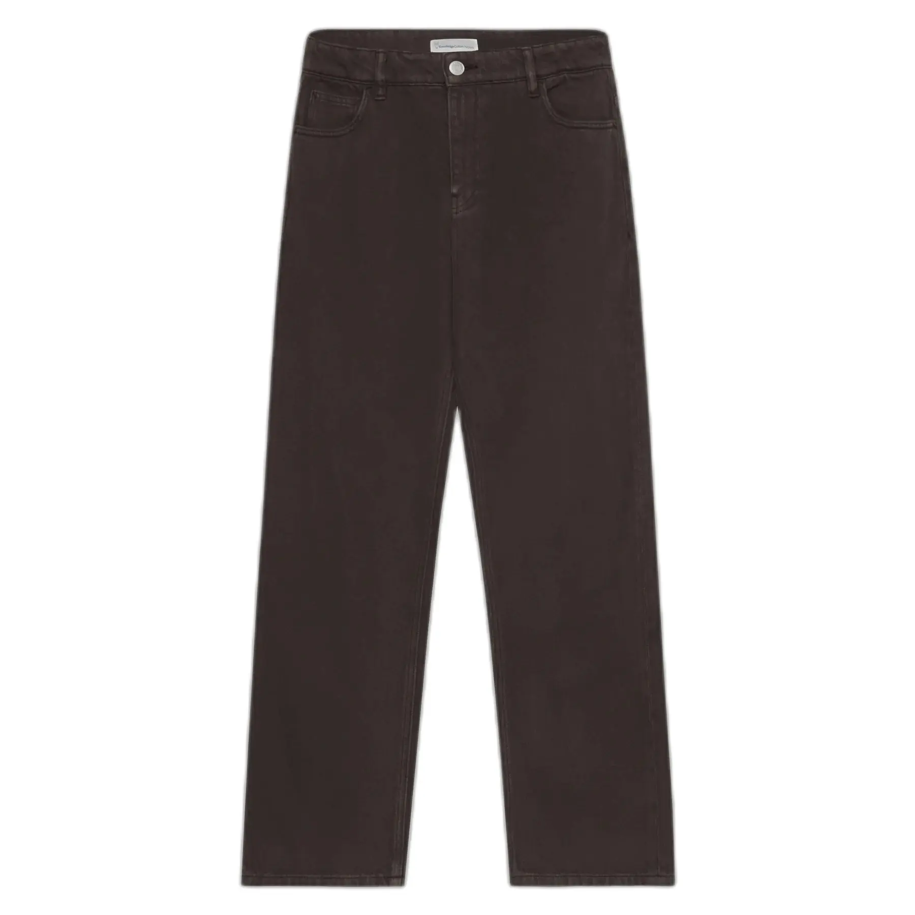Weite Hose aus Twill KnowledgeCotton Apparel Flint