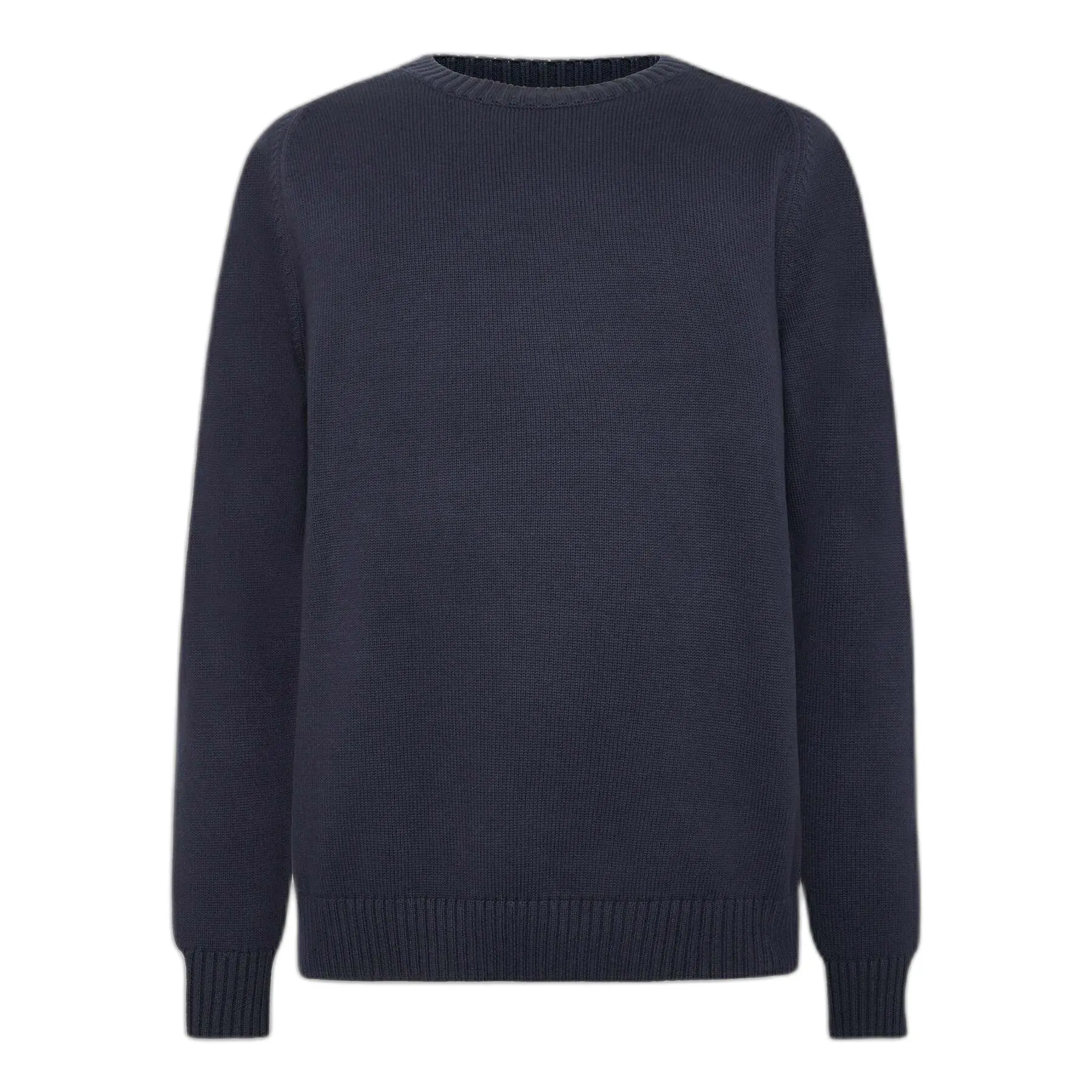 Rundhals-Pullover aus einfarbiger Maschenware KnowledgeCotton Apparel