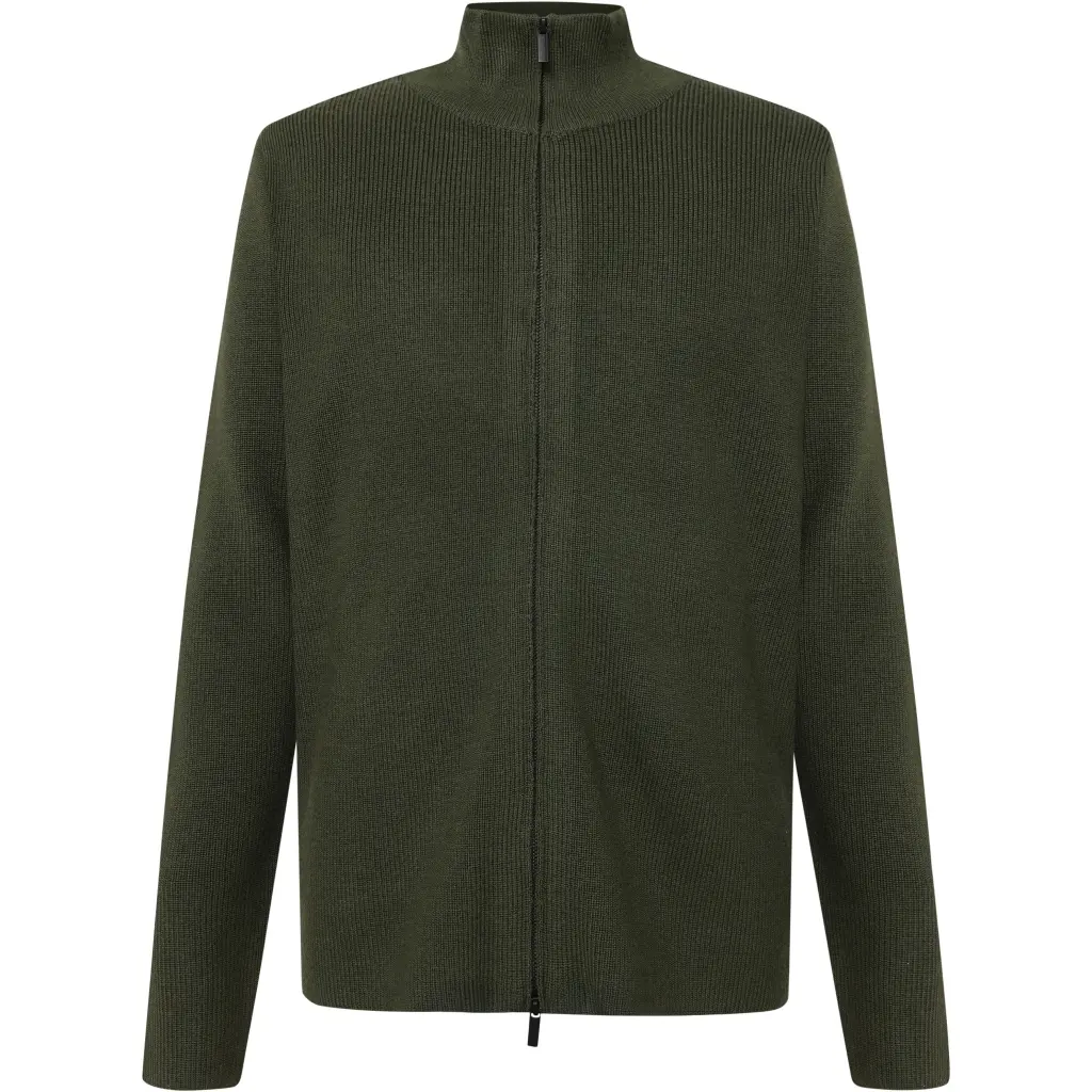 Merino-Zippercardigan KnowledgeCotton Apparel