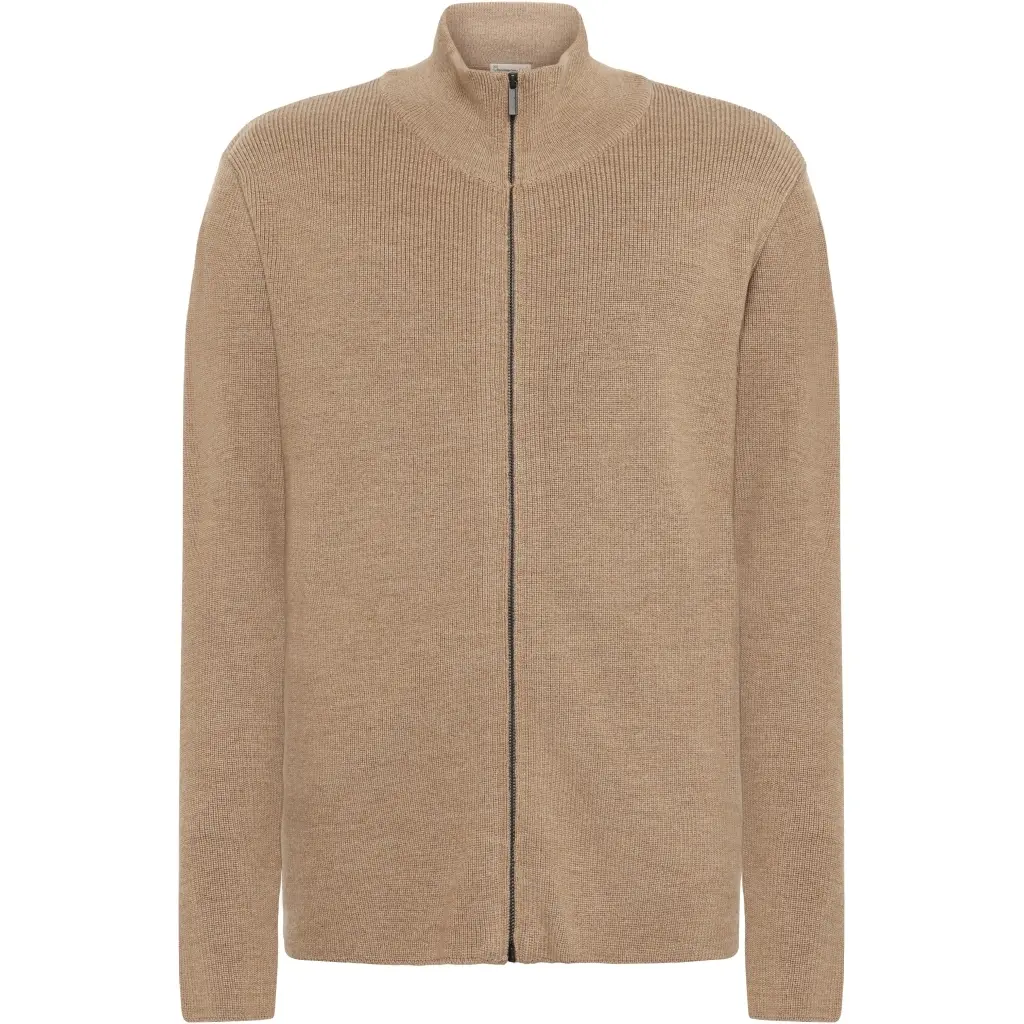 Merino-Zippercardigan KnowledgeCotton Apparel