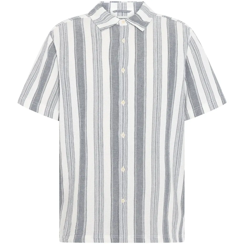 Lässige gestreifte Hemd KnowledgeCotton Apparel